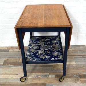 Mid Century Oak Drop Leaf Trolley
