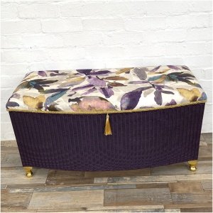 Vintage Lloyd Loom Ottoman - ON HOLD