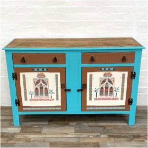 Carved Oak Vintage Sideboard