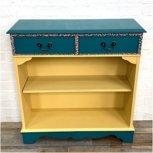 Vintage Bookcase With Drawers